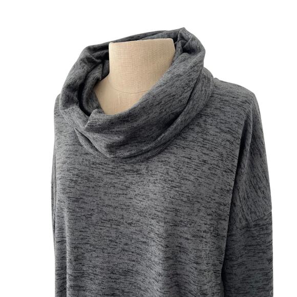 Athleta Grey Robin Cowl Neck Pullover Sweatshirt XS Batwing Fit Loungewear - Picture 3 of 6